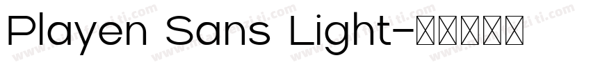 Playen Sans Light字体转换